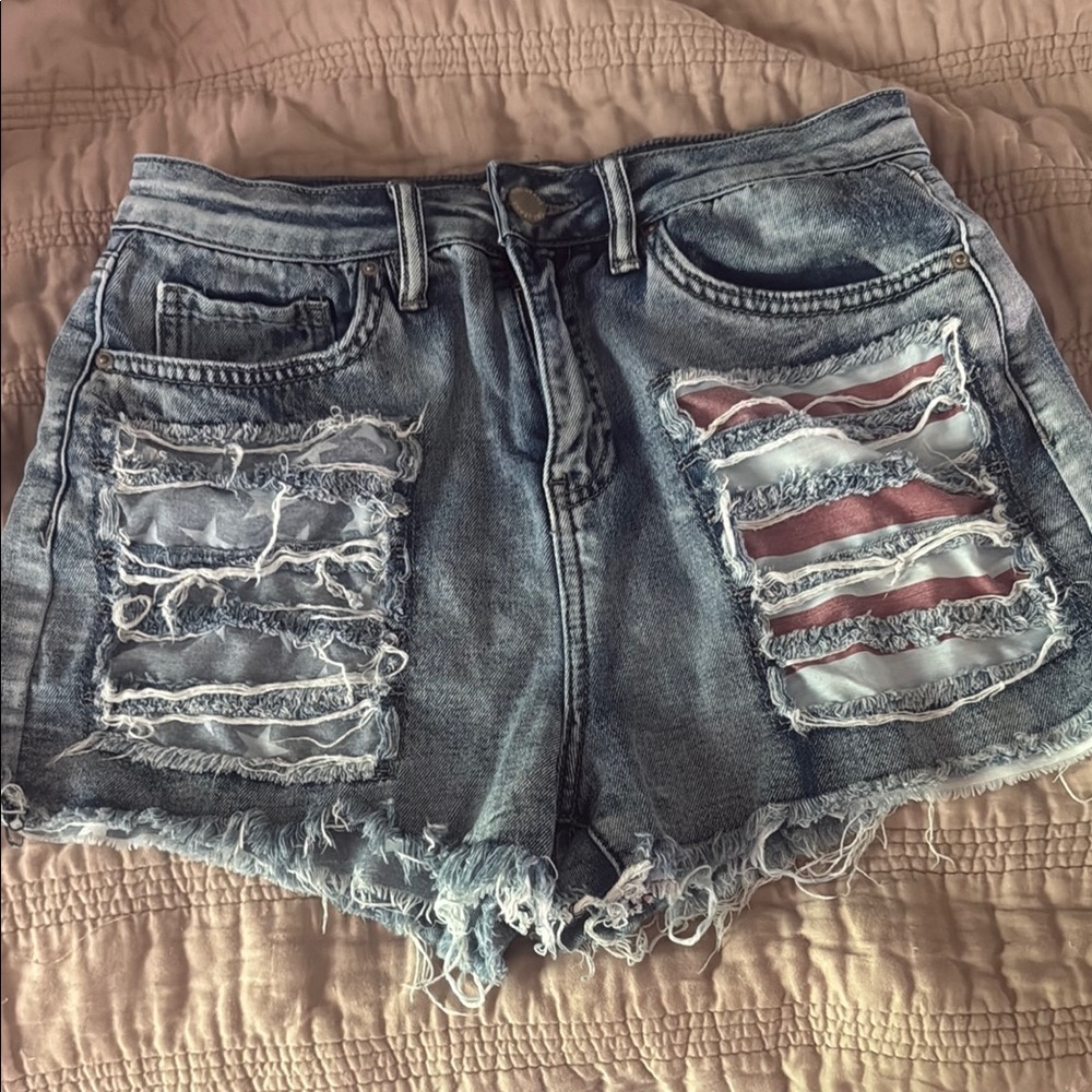 YMI Blue Jean Shorts Distressed Cut-Off Style